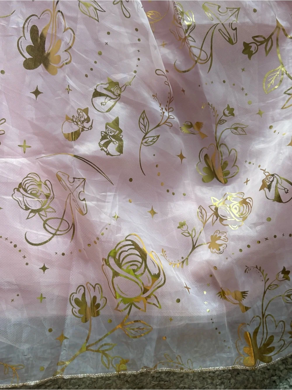 Disney Aurora Sleeping Beauty Castle Dress 9/10 World Land Cruise Gown Pink Gold